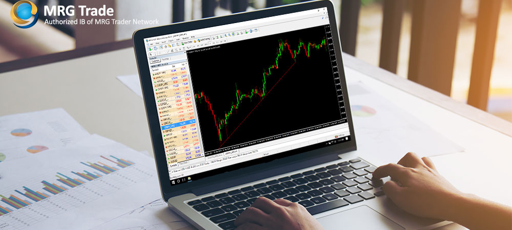 Ilustrasi trading dengan trendline